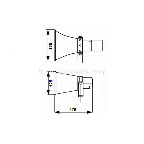 YH100T 10-25WATTS haut-parleurs de corne avec transformateur